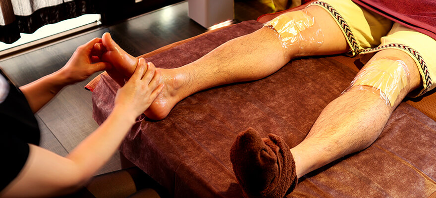 足つぼ+足湯+Momiほぐしイメージ